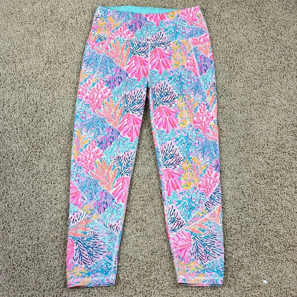 Lilly Pulitzer weekender high rise leggings splash dance sz lg - Picture 1 of 10